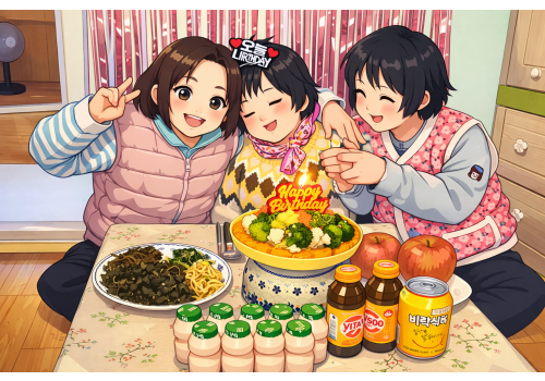 입주민과 함께 한 생일 축하 시간...